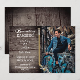 Anúncio de Foto de Graduação de Esporte do Jogador