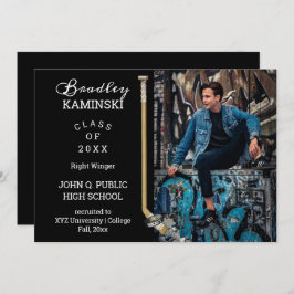 Anúncio de Foto de Graduação de Esporte do Jogador