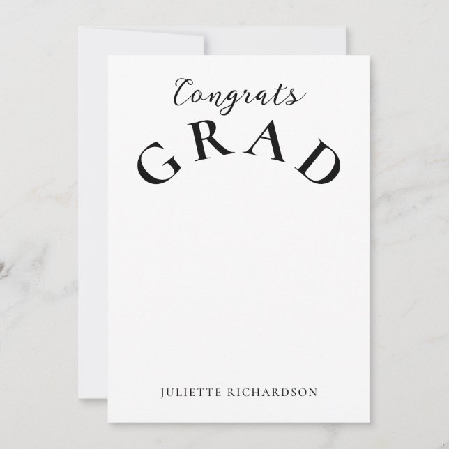 Anúncio de Foto de Graduação de Script Mínimo (Frente)