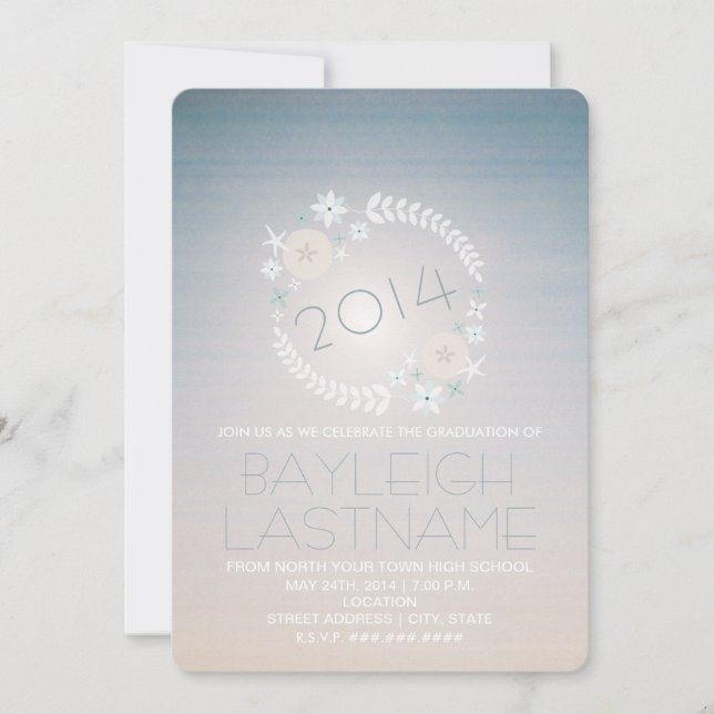 Anúncio de Foto de Graduação do Beach Sky 2014 (Frente)