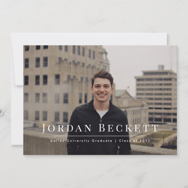 Anúncio de Foto de Graduação Minimalista (Frente)