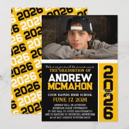 Anúncio de Foto de Graduação Moderna Preta e Doura