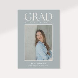 Anúncio de Foto de Graduação Moderno Clássico Sage