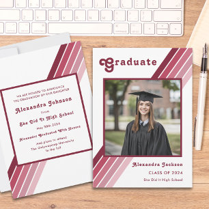 Anúncio de Foto de Graduada Vintage dos Anos 70 Re