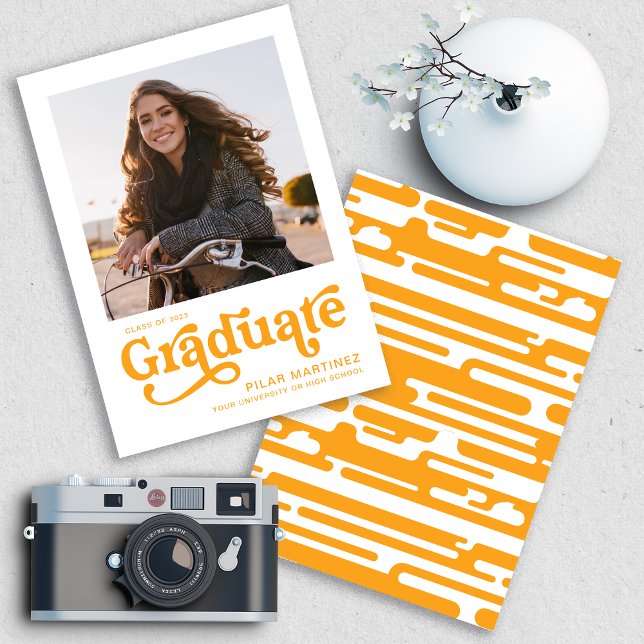 Anúncio de Foto de Graduado de 2026 em Laranja Ret (Criador carregado)