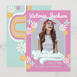 Anúncio de Foto de Graduado Hippie Retrô