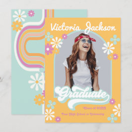 Anúncio de Foto de Graduado Retro Hippie