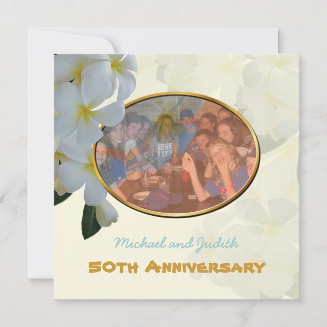 Anúncio de Foto de Lei tropical de Plumeria (Frente)