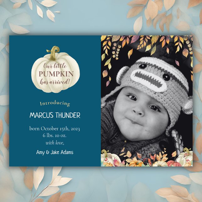 Anúncio de Foto de Nascimento do Bebê de Queda de  (Criador carregado)