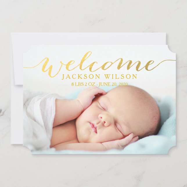 Anúncio de Foto de Nascimento Moderno Simples (Frente)