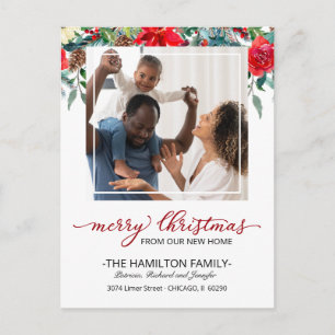 Anúncio de Foto de Natal de Mudança para Nova Casa