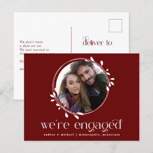 Anúncio de Foto de Noivado de Inverno Casamento