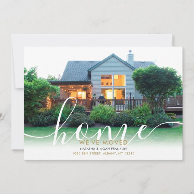 Anúncio de Foto de Nova Casa com Letra Elegante (Frente)