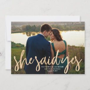 Anúncio de Foto de Save the Date em Dourado Brilha