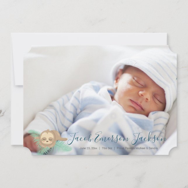 Anúncio de Foto do Bebê com Sono Azul (Frente)