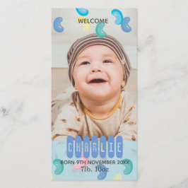 Anúncio de Foto do Bebê do Feijão Personalizado