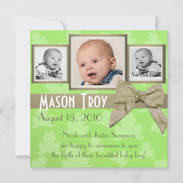 Anúncio de Foto do Bebê Hoppy (Frente)