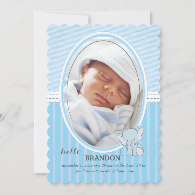 Anúncio de Foto do Elefante Azul (Frente)