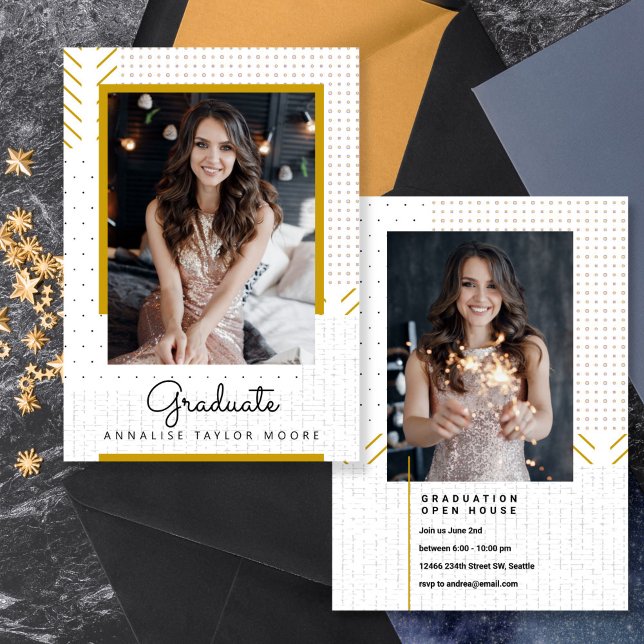 Anúncio de Foto do Formando de Textura Moderna (Criador carregado)