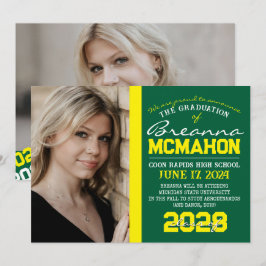 Anúncio de Foto do Graduação Verde e Amarelo 2