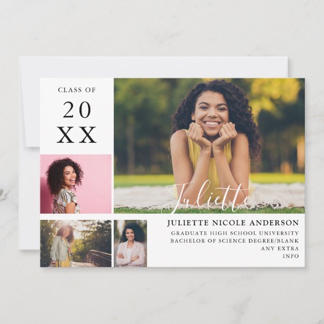 Anúncio de Foto do Na moda 4 Moderno do formando (Frente)