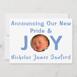 Anúncio de Foto do Orgulho e Joy Baby Boy