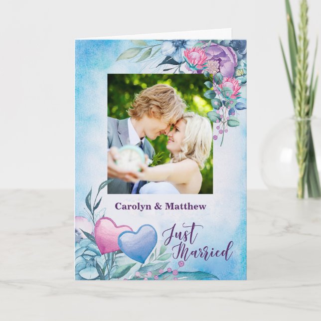 Anúncio de foto do recem casados roxo e azul (Frente)