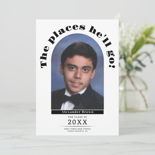Anúncio de Foto dos Lugares da Formatura Moderna (Em pé/Frente)