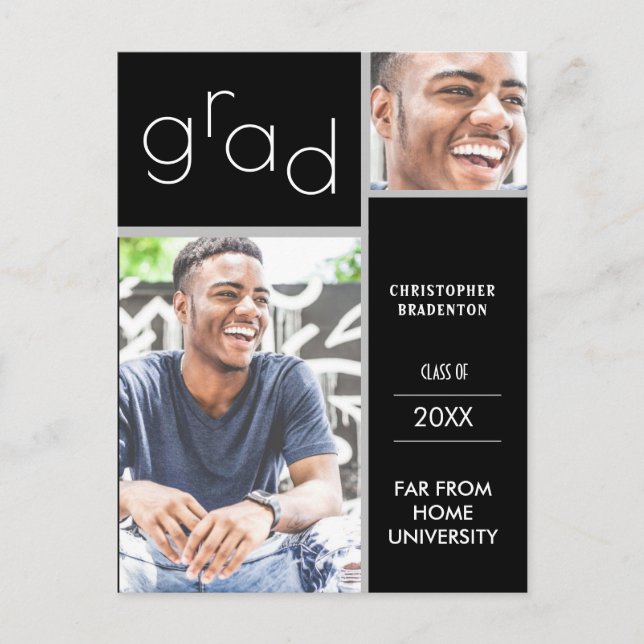 Anúncio de Foto Dupla Preto Graduado (Frente)