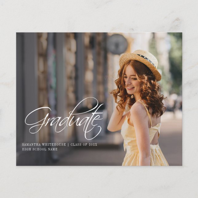 Anúncio de Foto Elegante de Graduação 2025 (Frente)