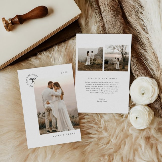 Anúncio De Foto Mínimo De Elopemento De Knot Tied (Criador carregado)