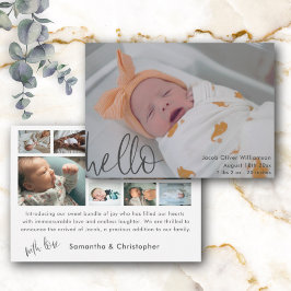 Anúncio de Foto Moderna Simples Olá Bebê