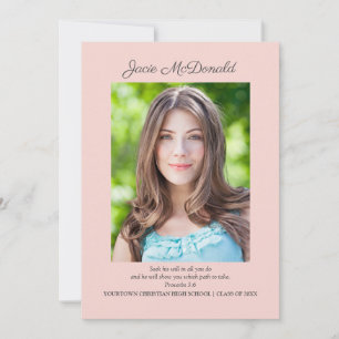 Anúncio de Foto para Graduação Cristã Rosa