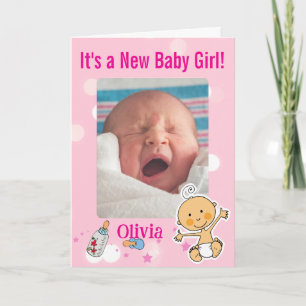 Anúncio de Foto Personalizado de Menina Recém-Nasc