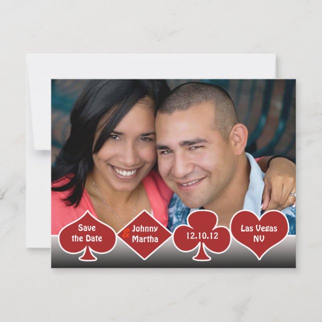 Anúncio de Foto Salvar a Data (Las Vegas) (Frente)