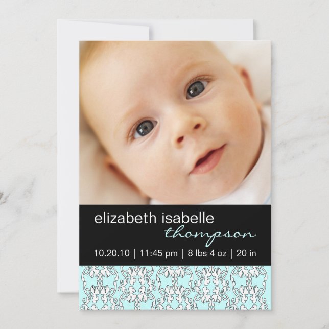 Anúncio de Foto Turquesa Barroca Baby Girl (Frente)