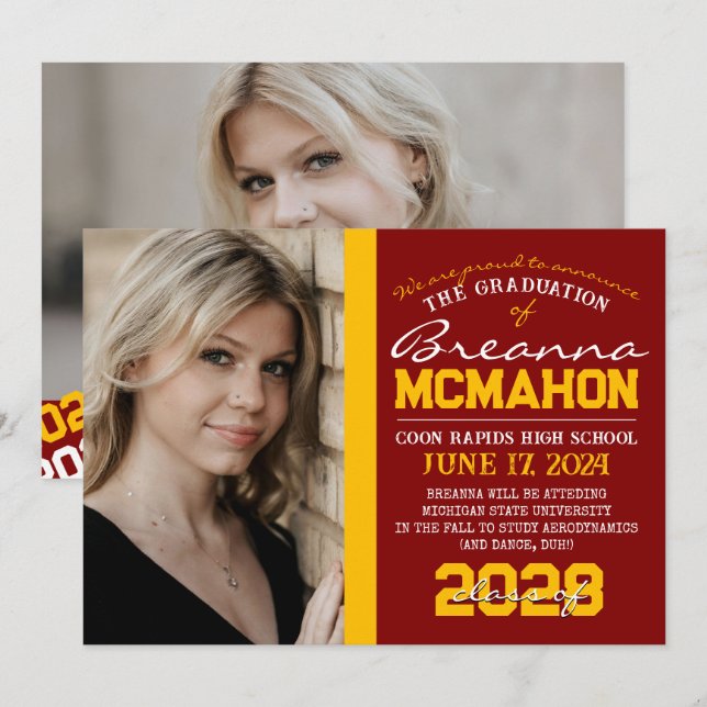 Anúncio de Fotografia no Maroon & Dourado Graduaçã (Frente/Verso)