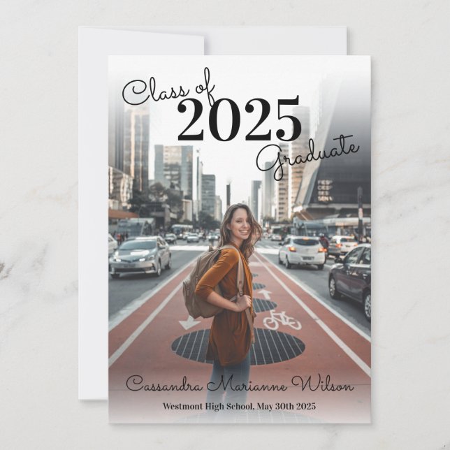 Anúncio de gradação de fotos simples preto moderno (Frente)