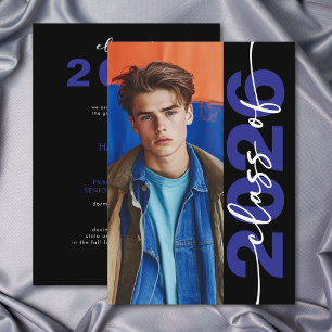 Anúncio de Graduação Azul Ousado e Moderno