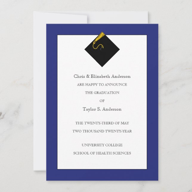 Anúncio de Graduação Blue Blue (Frente)