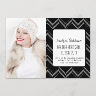 Anúncio de graduação Chic Chevron Zigzag 2