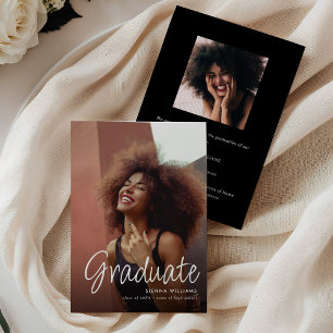 Anúncio de Graduação Colagem de Fotos Script Gradu
