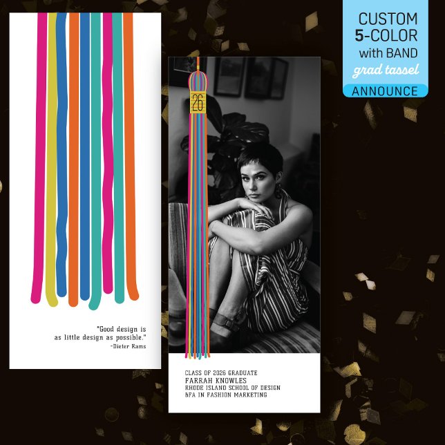 Anúncio de Graduação com Foto Chic | Tassel de Gra (Criador carregado)