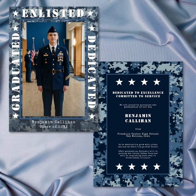 Anúncio de Graduação com Foto de Alistamento Milit (Criador carregado)