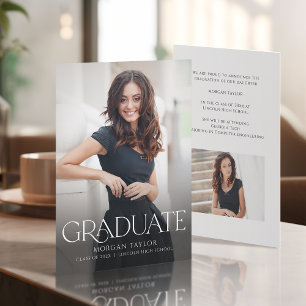 Anúncio de Graduação com Foto de Elegância Minimal