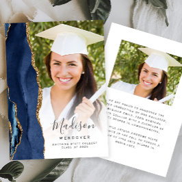 Anúncio de Graduação com Foto em Ágata Dourada Azu