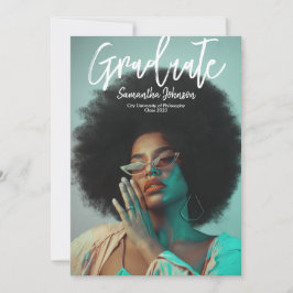 Anúncio de Graduação com Foto em Letra Moderna