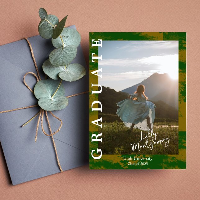 Anúncio de Graduação com Foto em Mármore Dourado V (Criador carregado)