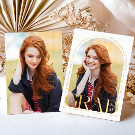 Anúncio de Graduação com Foto em Ouro Moderno