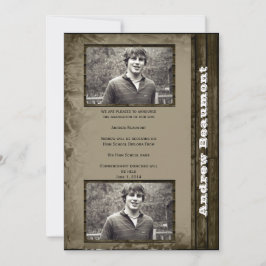 Anúncio de Graduação com Foto Rústica Country